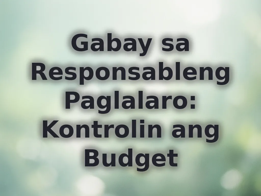 Responsible gambling guide